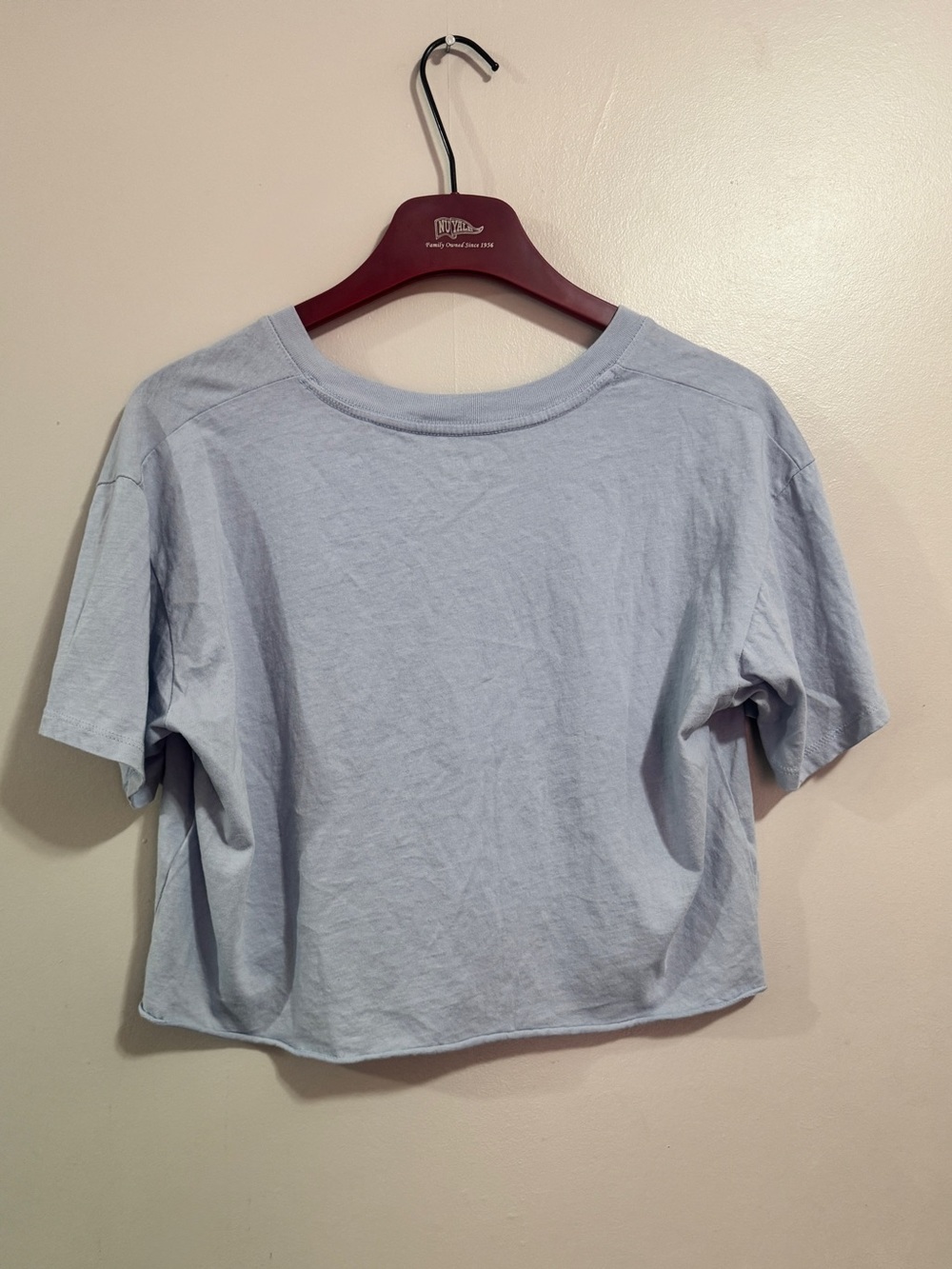 Hollister Light Blue Nashville 17 Cropped Graphic Tee Woman’s Size S - Picture 2 of 4